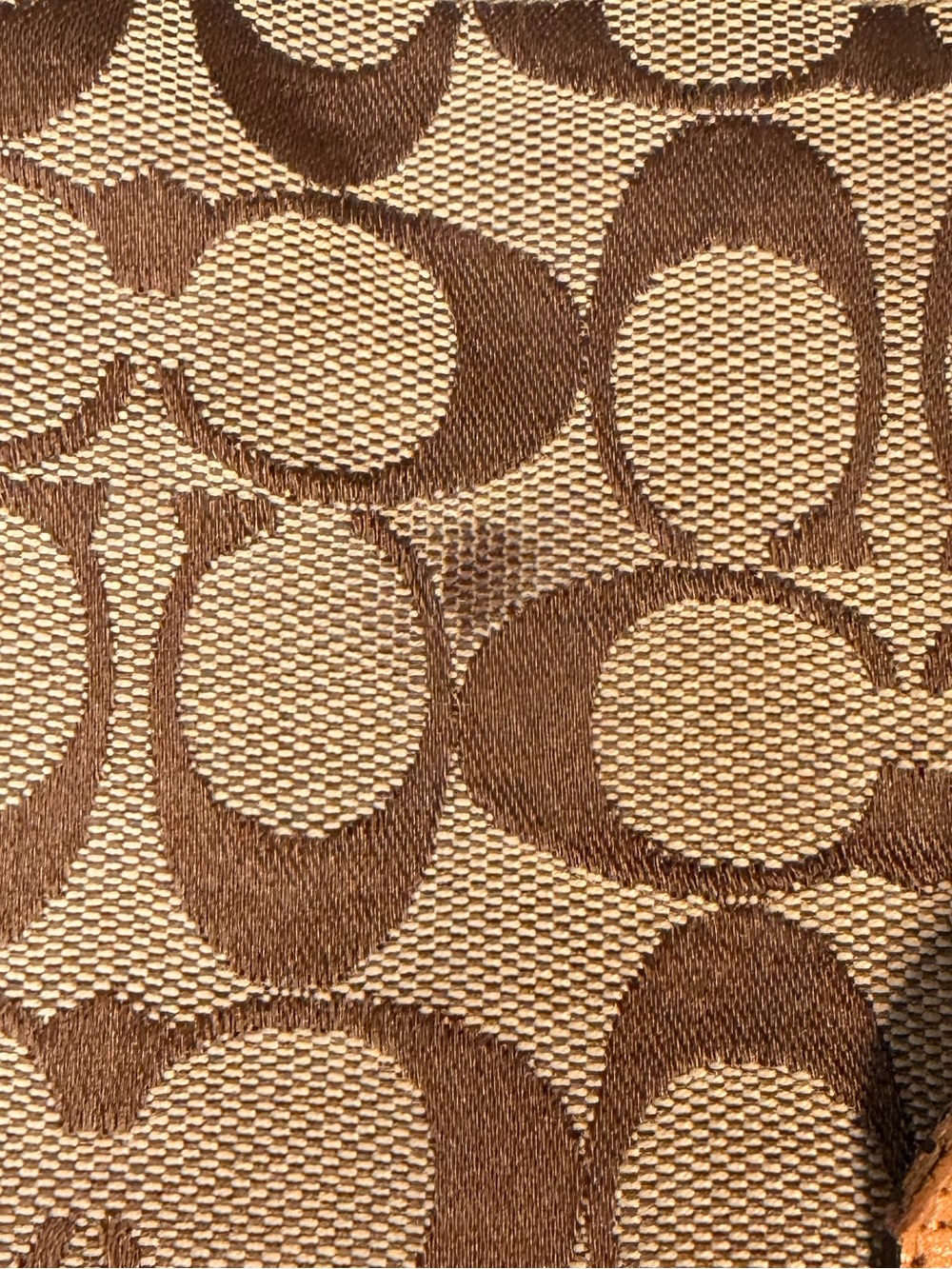 Coach Signature Monogram Khaki Tan Canvas Leather Hobo Bag 6091 - Picture 5 of 5